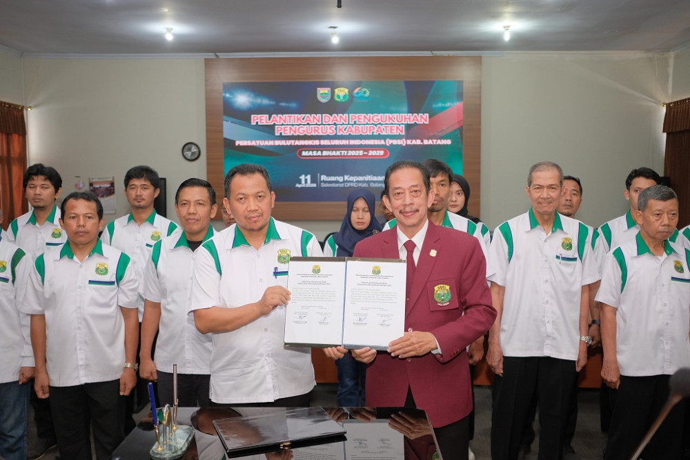PBSI Batang Dikukuhkan, Targetkan Atlet Lolos 10 Besar Porprov