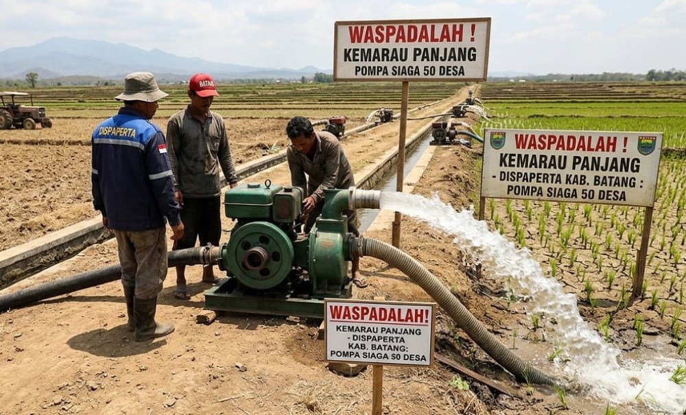 Ancaman Kekeringan Mengintai, Dispaperta Batang Siagakan Puluhan Pompa