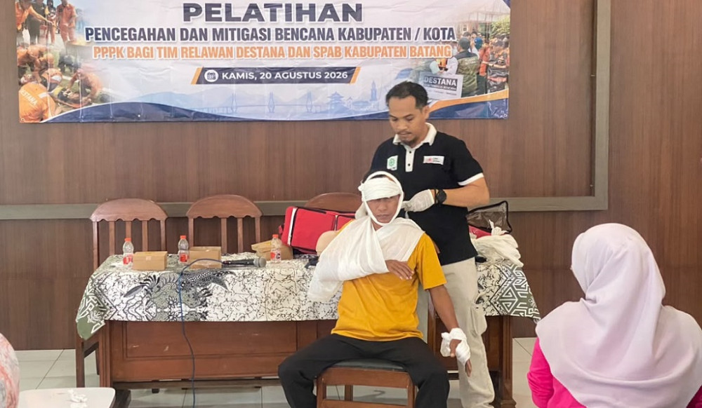 BPBD Batang Latih Mitigasi Bencana, Dorong Destana Kenali SOP Keselamatan P3K