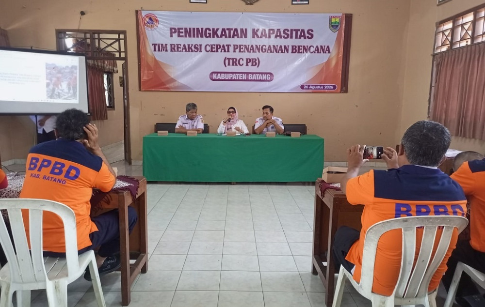 BPBD Batang Gelar Peningkatan Kapasitas Tim Reaksi Cepat Penanggulangan Bencana