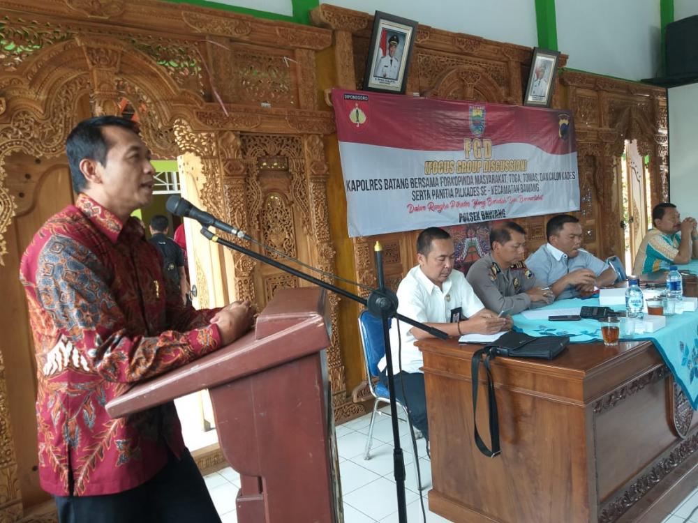 Ciptakan Pilkades Serentak di Batang Bebas Politik Uang