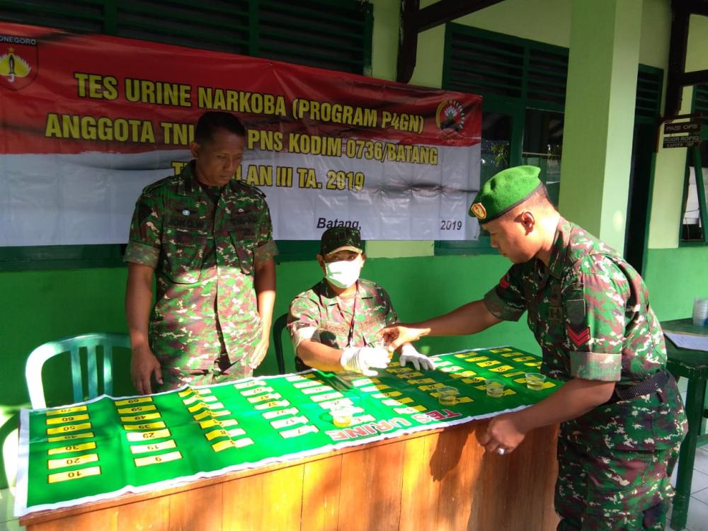 P4GN, Kodim 0736/Batang Gelar Sosialisasi dan Tes Urin Ke Anggota