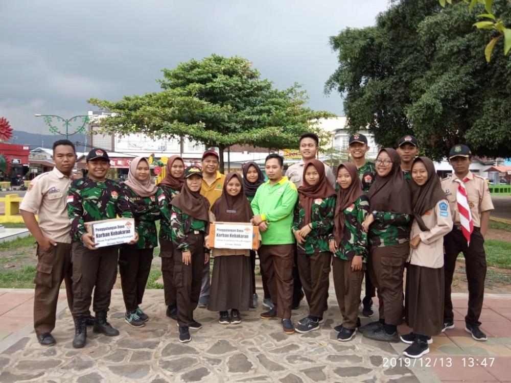 Anggota Saka Wira Kartika, Galang Dana untuk Korban Kebakaran