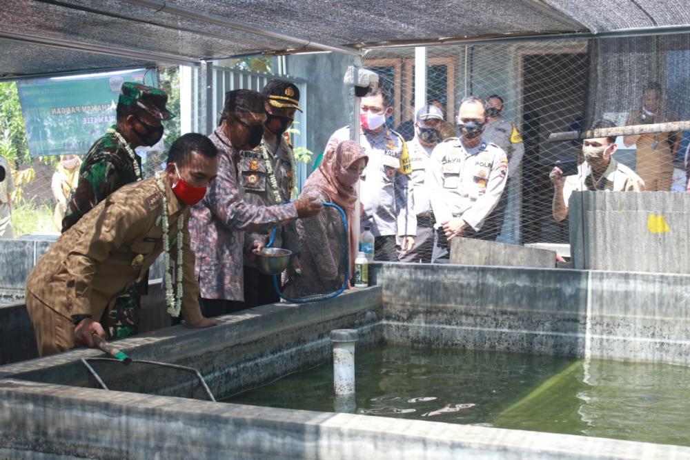 Bhabinkamtibmas Candi Bersama Warga Manfaatkan Lahan Kosong untuk Jaga Ketahanan Pangan