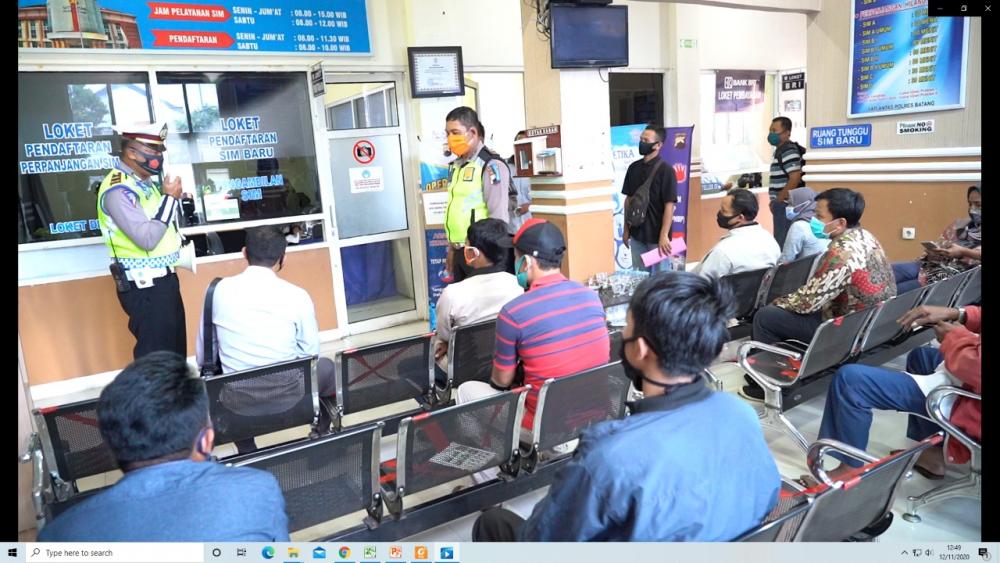 Satlantas Polres Batang Gencar Sosialisasikan 3M