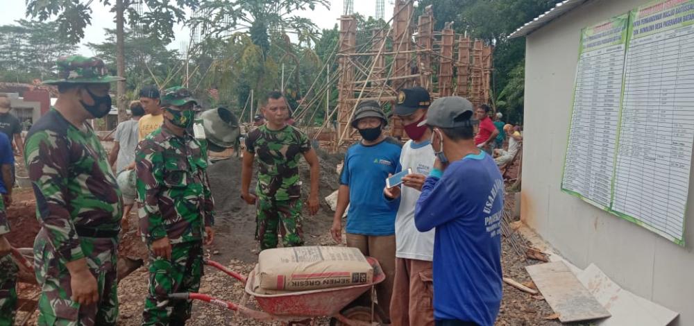 Danramil Batang Pimpin Anggota Karya Bakti Bangun Masjid Baitussalam