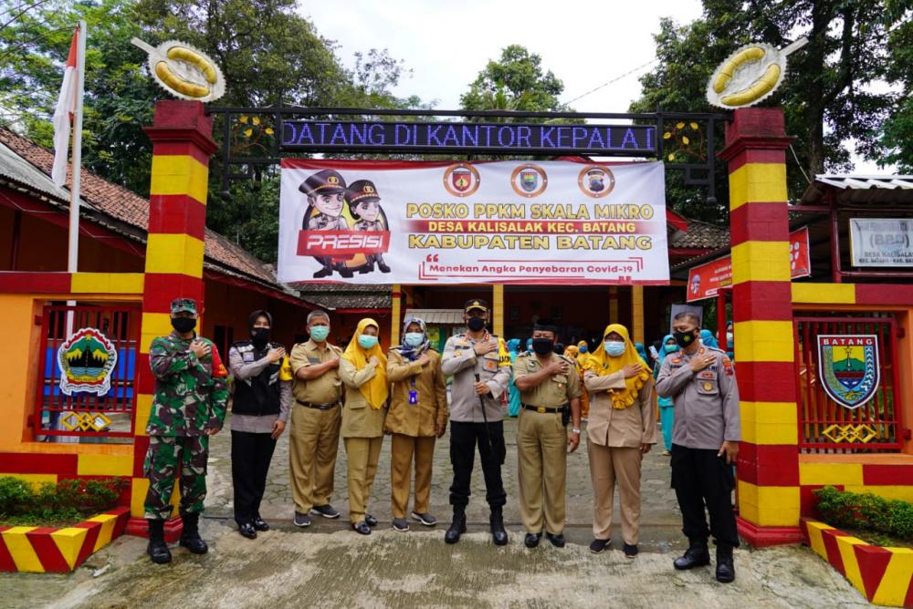 Kapolres Batang Cek Kesiapan Posko PPKM Berbasis Mikro di Desa Kalisalak