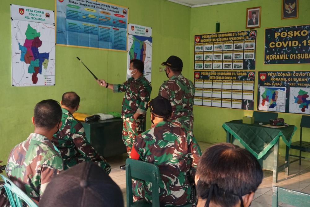 Dandim Batang Sidak Posko Covid- 19 Koramil Jajaran