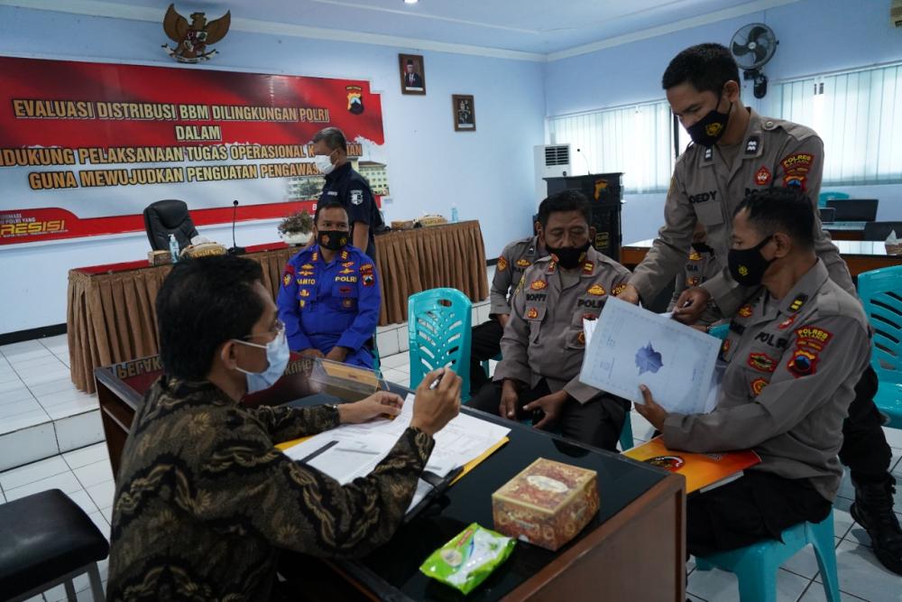 Tim Puslitbang Polri Evaluasi Pendistribusian BBM di Lingkungan Polres Batang