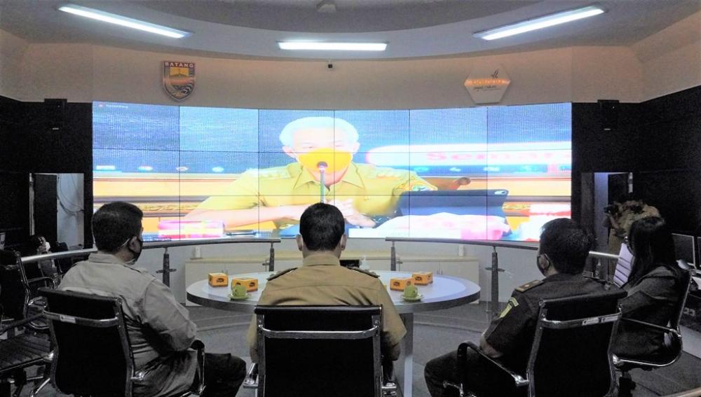 Wakil Bupati Batang Ikuti Rakor Penanganan COVID-19 Secara Virtual