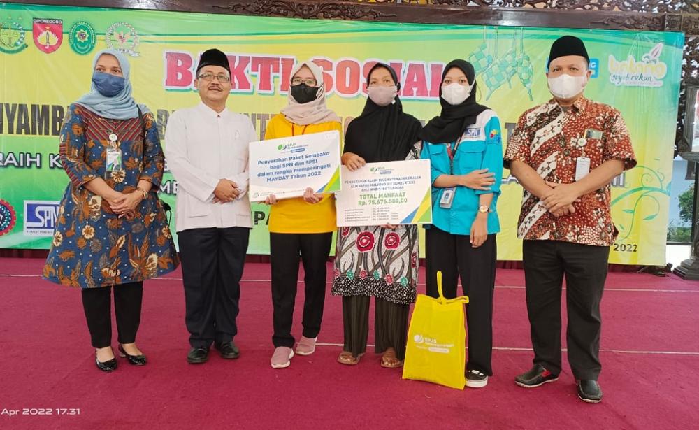 Peringati Hari Buruh Internasional, BPJamsostek Batang Berikan Santunan Dan JKm