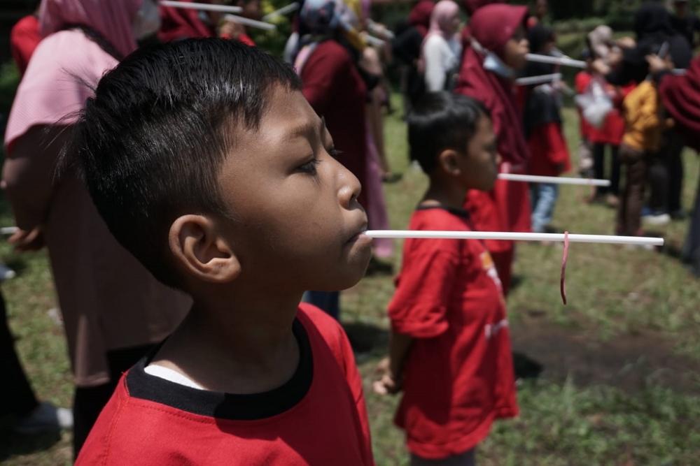 Hilangkan Sejenak Rasa Sakit, Belasan Anak Penyintas Thalasemia diajak Outbond Bareng