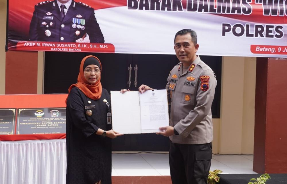 Kapolres Resmikan Barak Dalmas Dari Dana Hibah Pemkab Batang