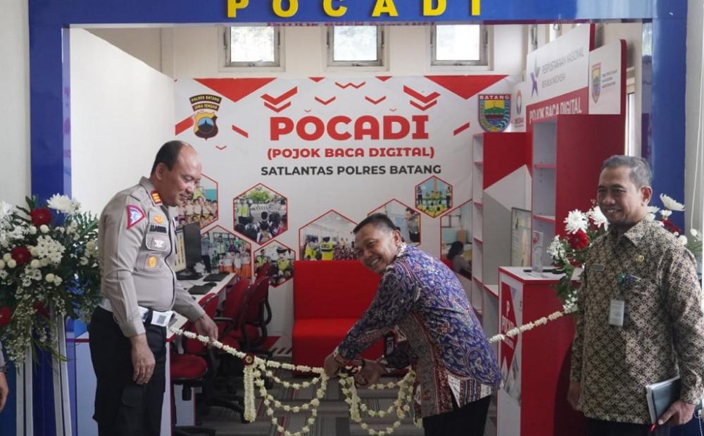 Adanya Pocadi di Satlantas Batang, Diharapkan Literasi Lewat Perpustakaan Digital Meningkat