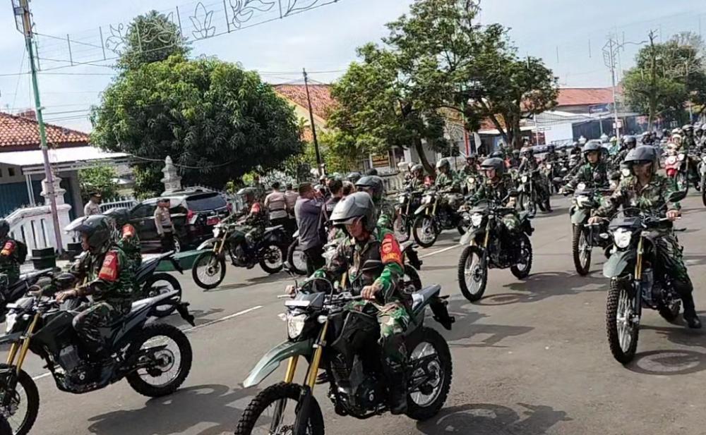 Ratusan Babinsa Uji Kekuatan Motor Dinas Baru