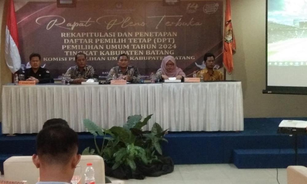 Rapat Pleno, KPU Batang Tetapkan 619.689 DPT