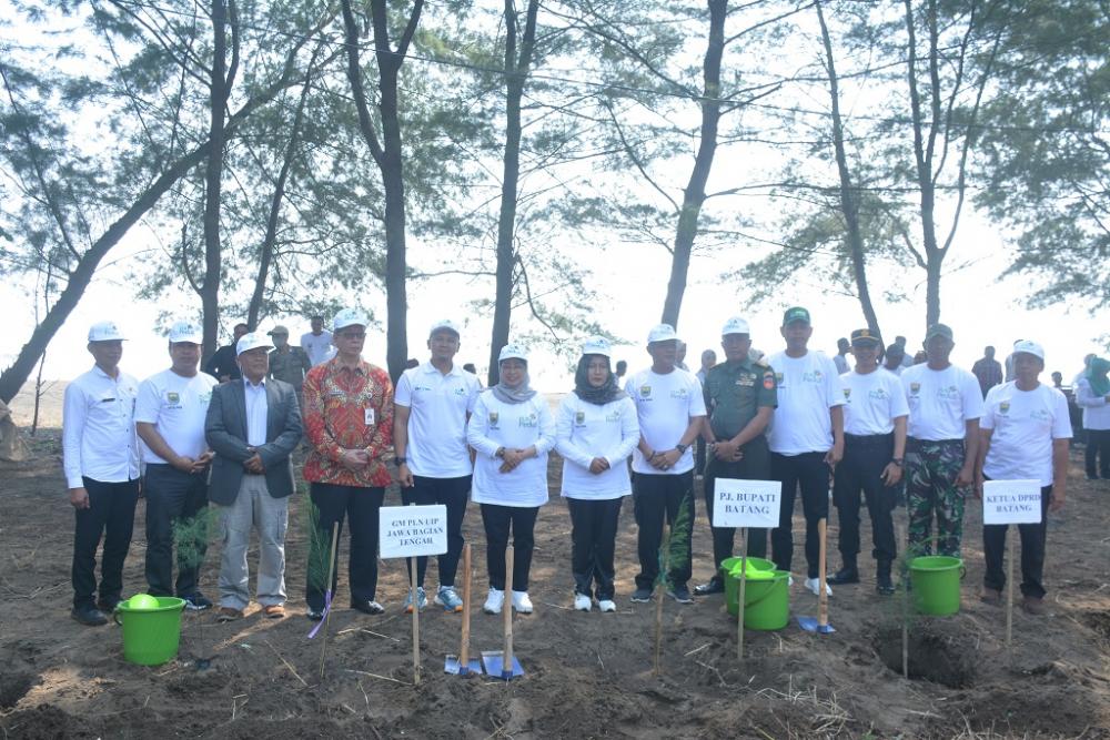 Cegah Abrasi, Pj Bupati Batang Tanam 15.000 Pohon Mangrove dan 8.000 Cemara Laut