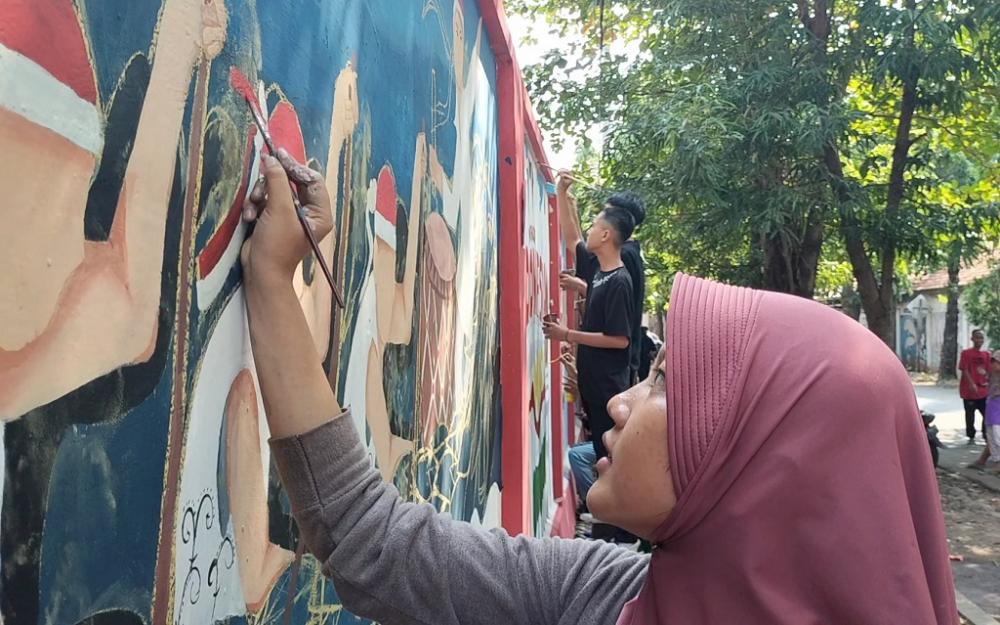 Kesal Vandalisme Merebak, Pelajar Luapkan Ekspresi Lewat Mural