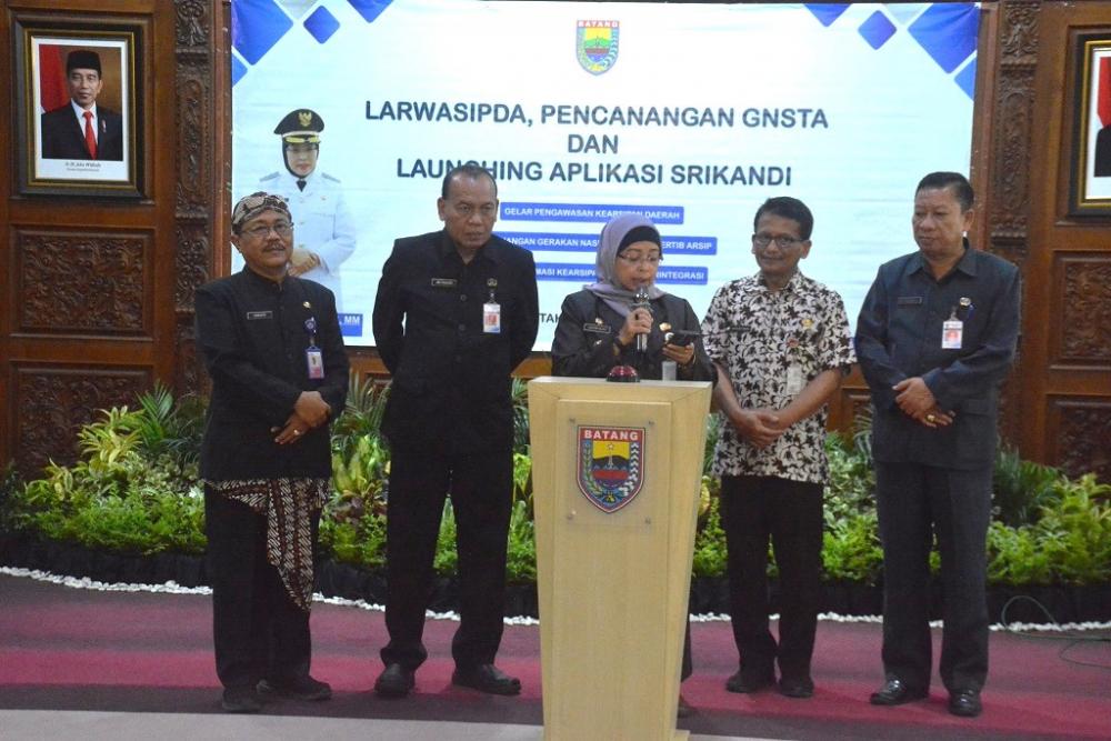 Resmikan Aplikasi Srikandi, Pemkab Batang Wujudkan Efisiensi Kertas dan Mudahkan Sistem Kearsipan