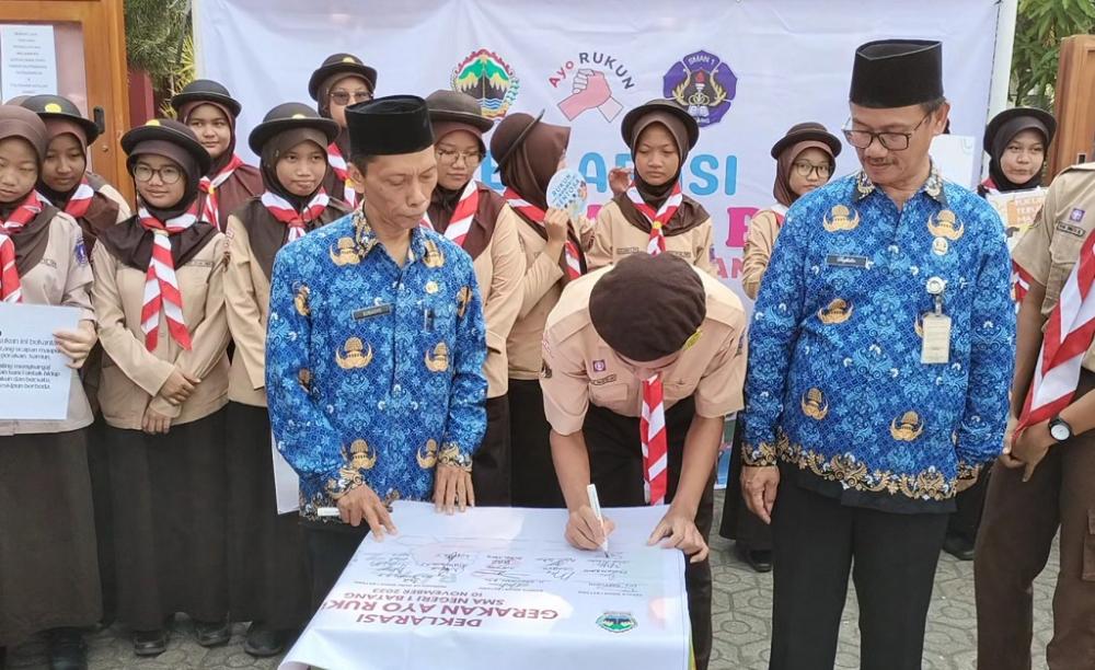 Ciptakan Kenyamanan, Pelajar Deklarasikan Gerakan Ayo Rukun