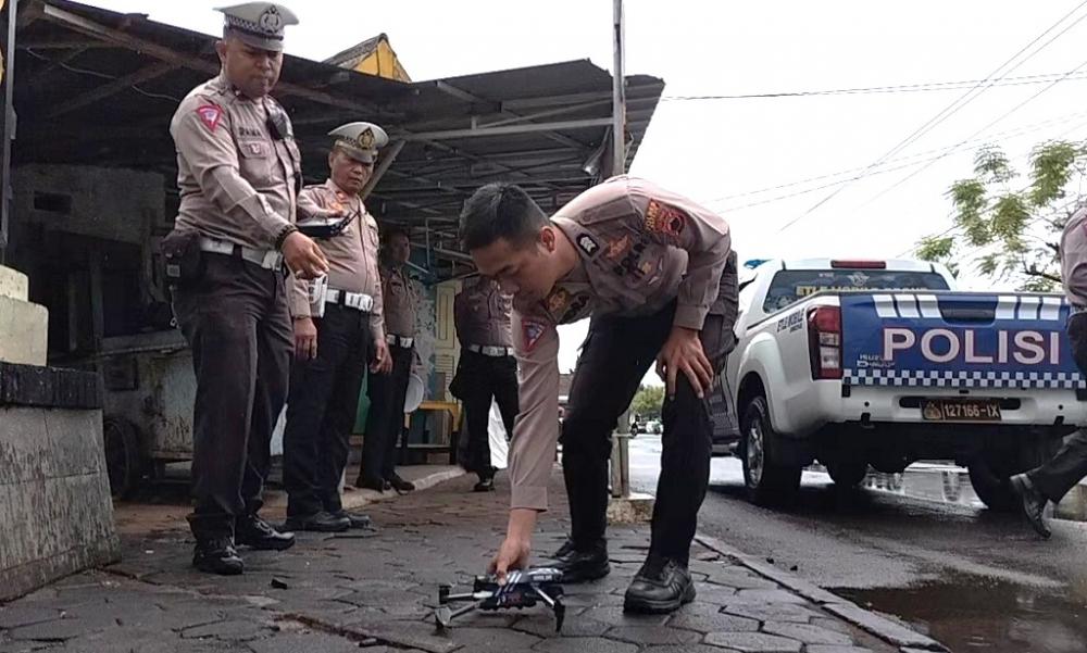 Puluhan Pelanggar Terpotret ETLE Drone dalam Sehari