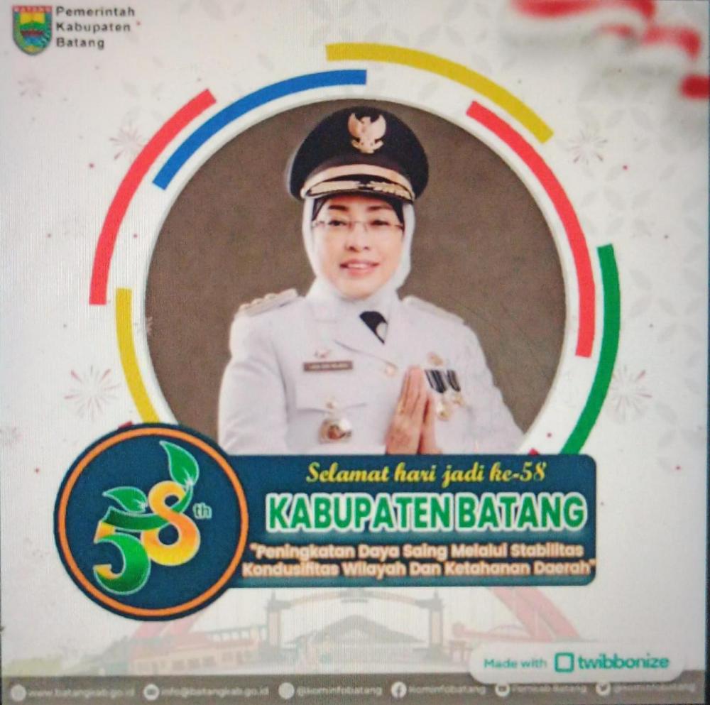 Kampanye Twibbon Satukan Komunitas Batang dalam Merayakan HUT Ke-58
