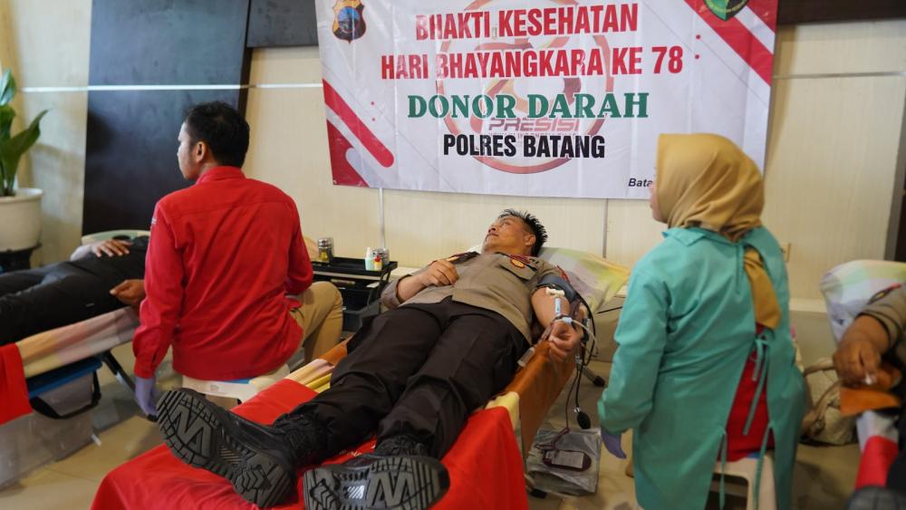Aksi Sosial Polres Batang Sukses Kumpulkan Ratusan Kantong Darah