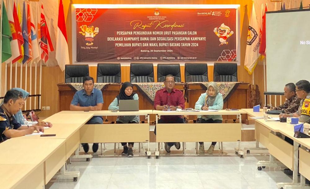 Jelang Penetapan Paslon, KPU Batang Sosialisasikan Tahapan Kampanye Pilkada Serentak