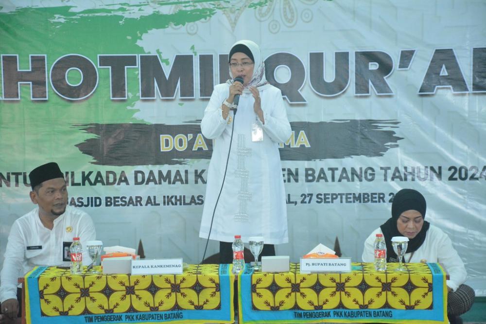 Lewat Khotmil Quran, Pj Bupati Batang Minta Perlindungan Dari Bencana dan Pastikan Pilkada Berjalan 