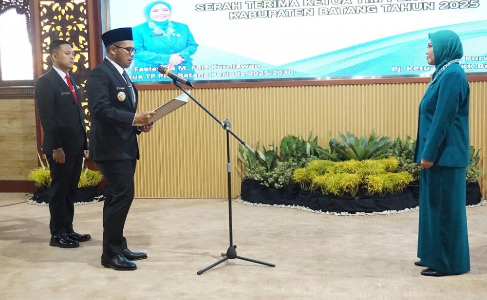 Dikukuhkan Jadi Ketua TP PPK Batang, Faelasufa Faiz Siap Lanjutkan Program