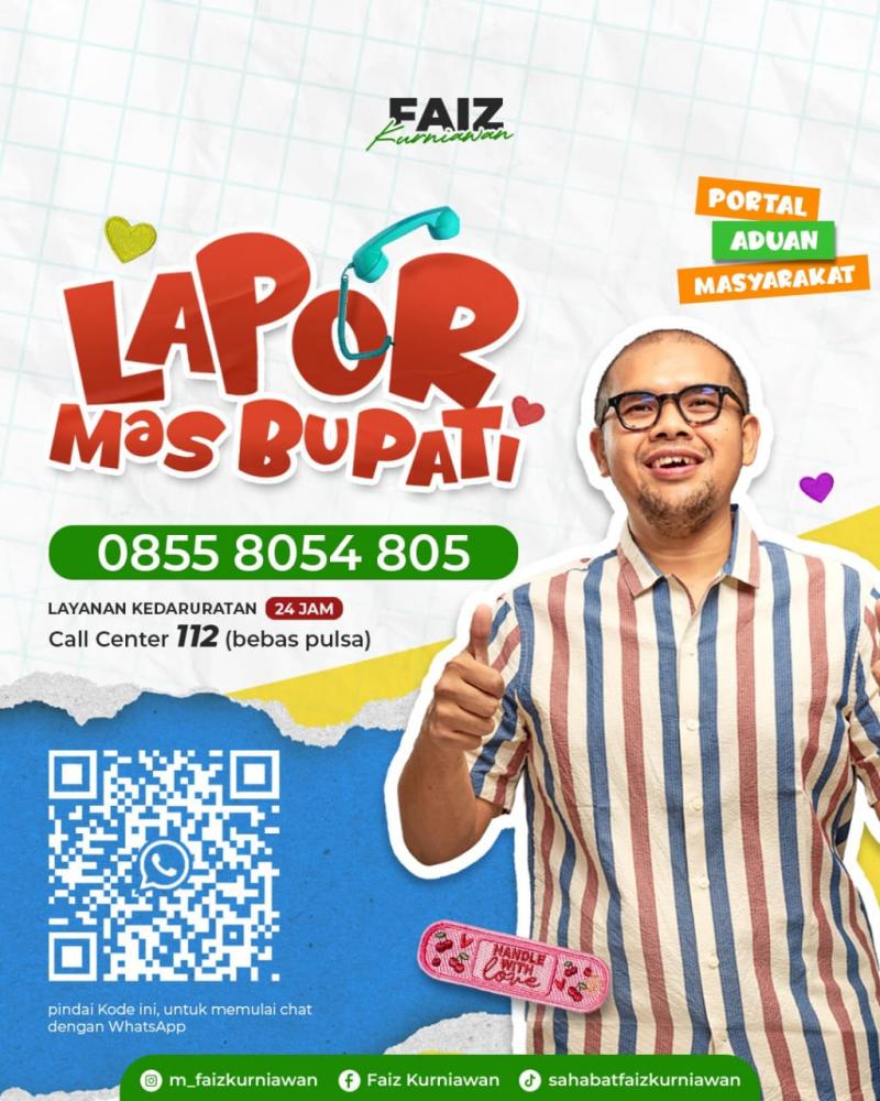 Resmi! Nomor WhatsApp Bupati Batang untuk Aduan Warga Kini Bisa Dihubungi