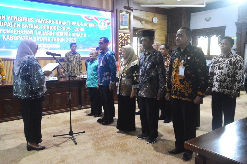 Usai Dikukuhkan, Wabub Batang Minta Yayasan Bhakti Praja Korpri Aktif dan Inovatif
