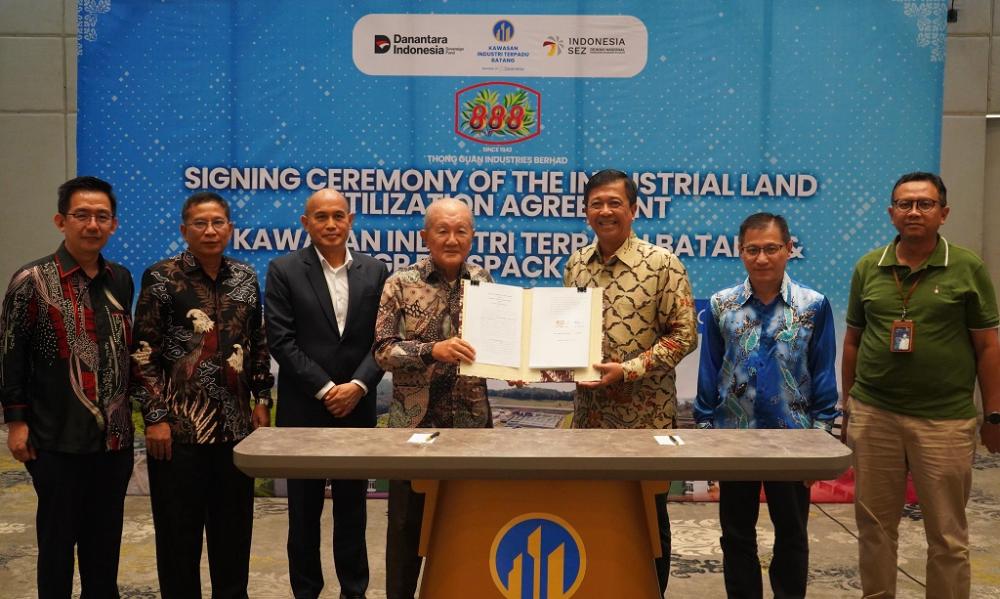 Thong Guan Industries Resmi Berinvestasi USD 7 Juta di KEK Industropolis Batang