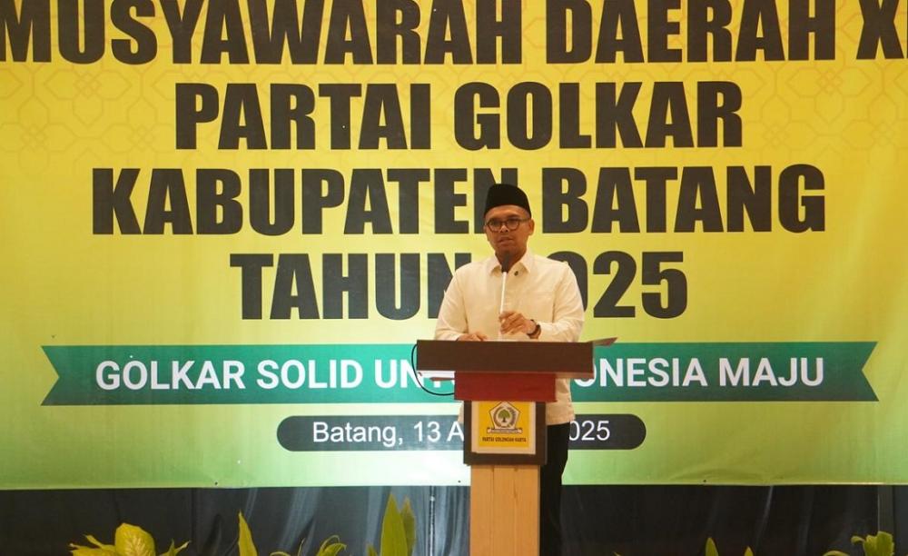 Musda Golkar, Bupati Batang Inginkan Arah Pembangunan Daerah Bersama