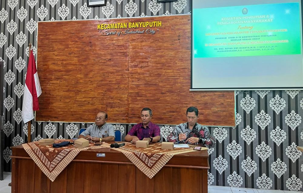 Aplikasikan Tridharma Perguruan Tinggi, Undip Batang Edukasi Perpajakan