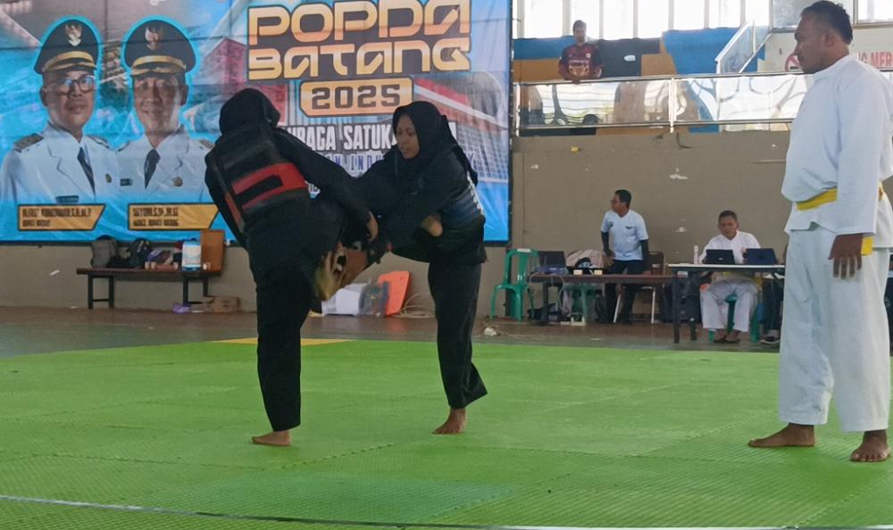 Ratusan Atlet Pesilat Tunjukkan Sportivitas di Popda Batang