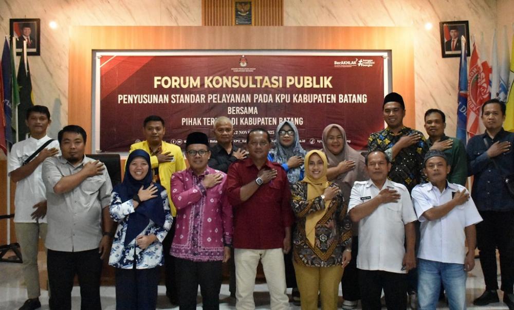 KPU Batang Gelar Forum Konsultasi Publik Penyusunan Standar Pelayanan