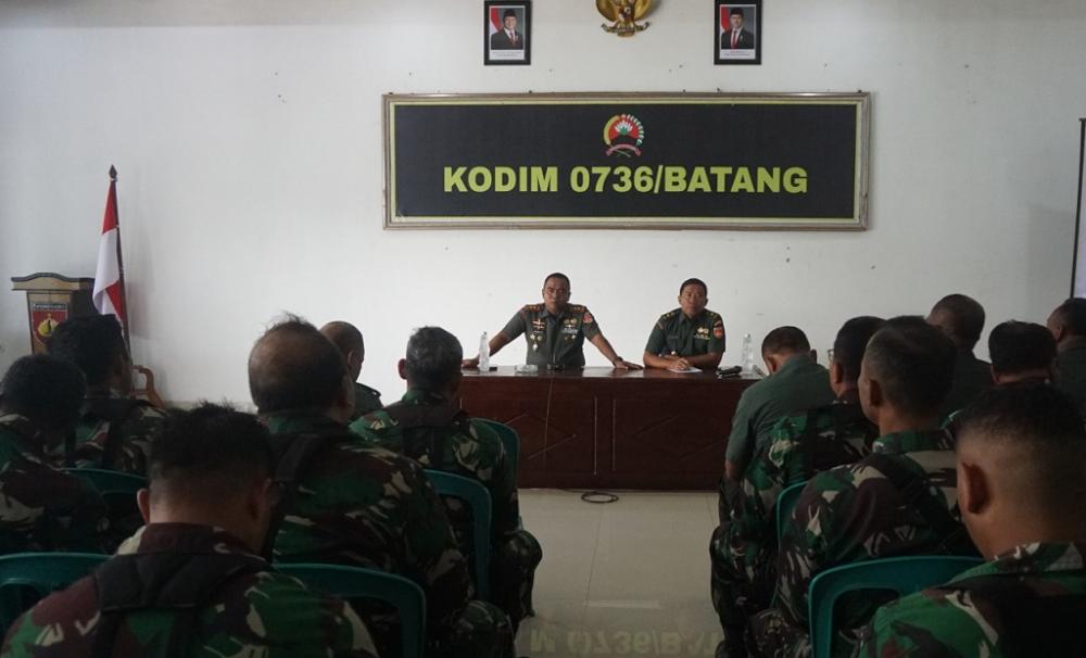 Dandim Batang, Tekankan Kewaspadaan Anggota Saat Musim Penghujan