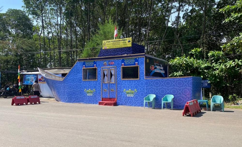 Pospam Kapal di Sigandu Batang Jadi Ikon Unik Pengamanan Lebaran
