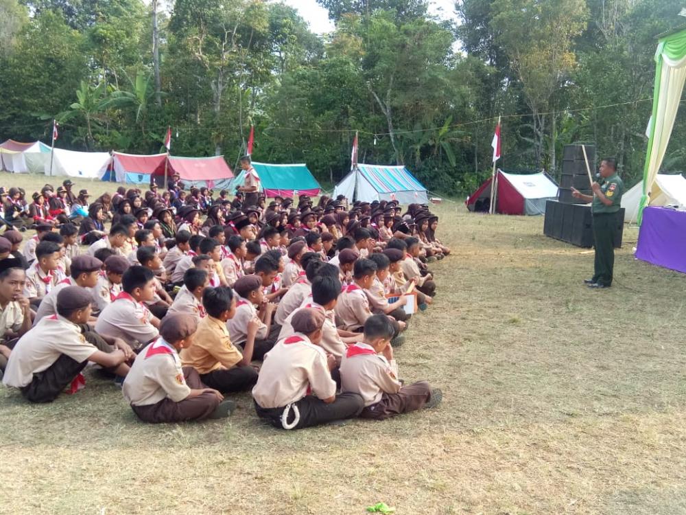 Koramil 04/Bawang Bersinergi Bersama Polsek Berikan Wasbang dan Bahaya Narkoba