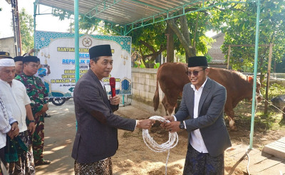 wabup-batang-serahkan-sapi-kurban-banpres-presiden-prabowo-di-gringsing