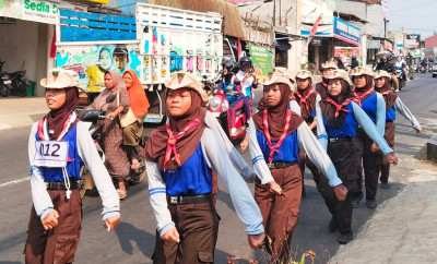 Langkah Patriotik dari Bandar, Pelajar Semarakkan HUT Ke-81 RI
