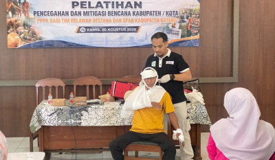 BPBD Batang Latih Mitigasi Bencana, Dorong Destana Kenali SOP Keselamatan P3K