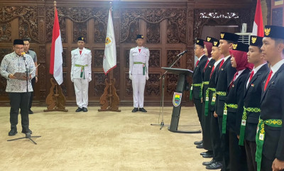 Duta Pancasila Paskibraka Batang Dilantik, Diminta Aktif Kenalkan Nilai Pancasila ke Sekolah