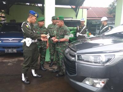 Sub Denpom 1-2/Pekalongan Periksa Kelengkapan Kendaraan Kodim 0736/Batang