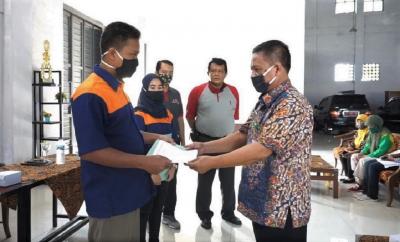 Program Pelatihan Pembuatan Masker dan Hand Sanitizer Disnaker Batang, Resmi Ditutup