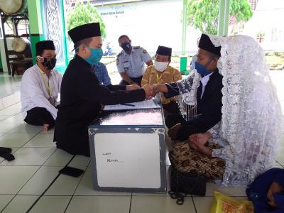Akad Nikah di Rutan Batang, WBP Tetap Ikuti Protokol Kesehatan