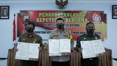 Jaga Kelestarian Hutan, Polres Batang Jalin Kerjasama dengan 2 KPH