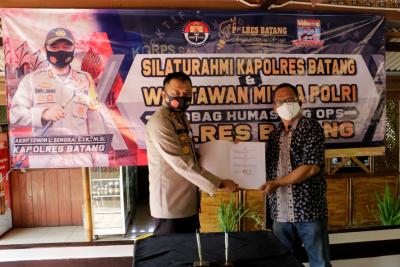 Sinergi Polres Batang dan PWI Tetap Terjalin di Tengah Pandemi