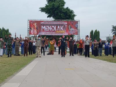 Forkopimda Bersama Tokoh Masyarakat Batang Menolak Anarkisme dalam Berpendapat